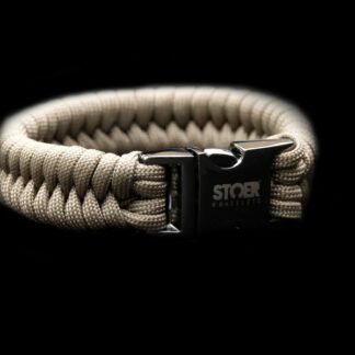 Paracord black 20mm  taupe fishtail