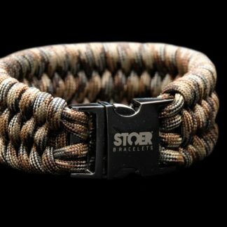 Paracord  XL black camo brown fishtail
