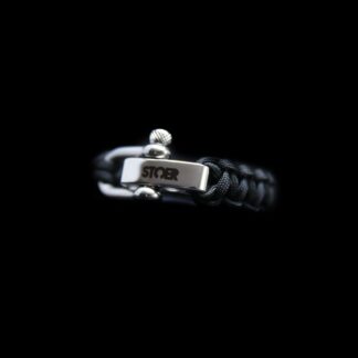 Verstelbare sluiting paracord zwart cobra