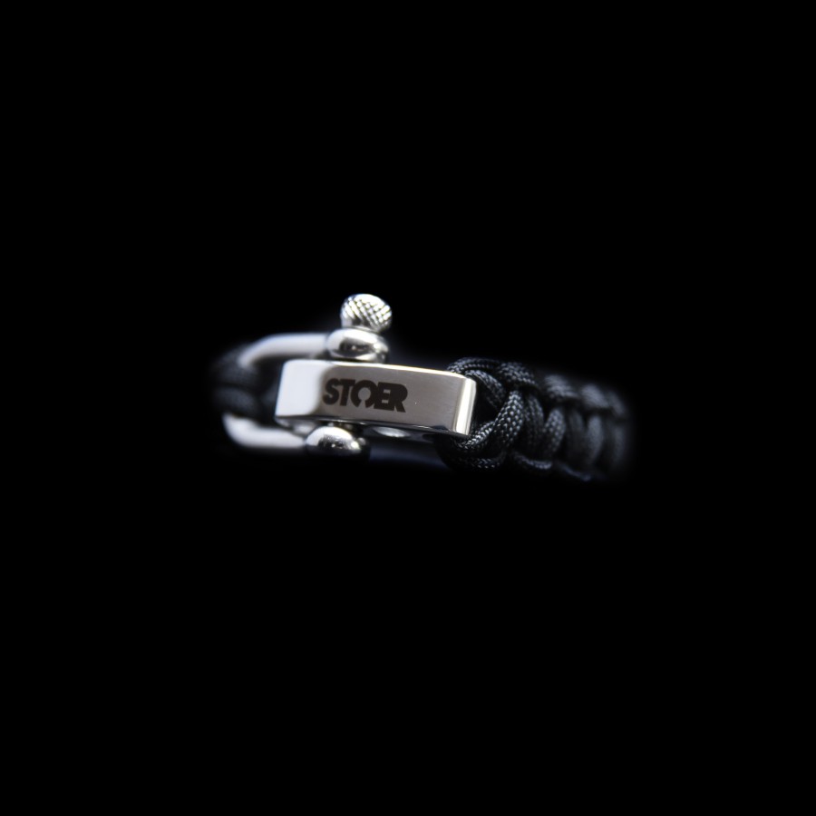 Verstelbare sluiting paracord zwart cobra